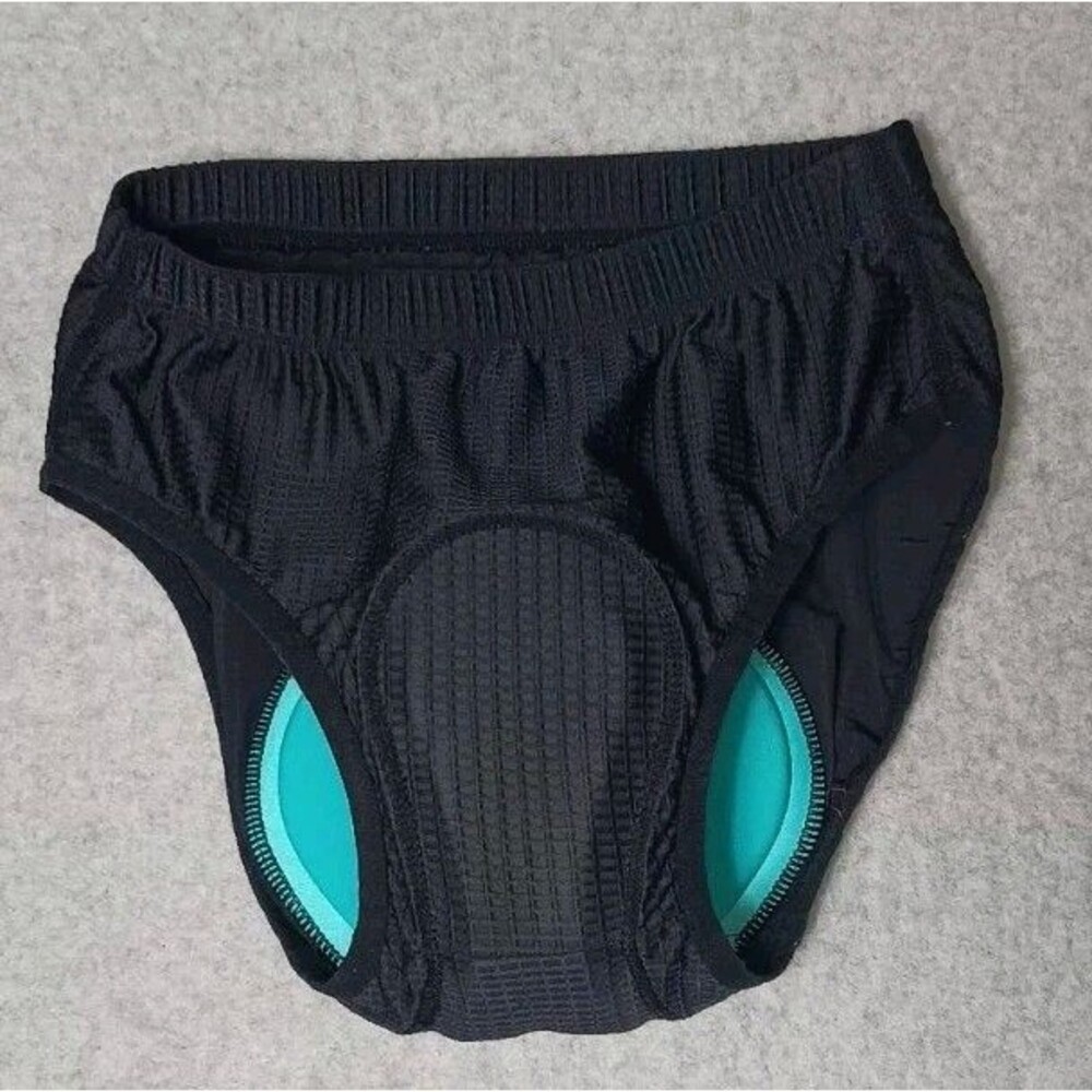 Nooyme Cycling Underwear Womens Size Small Black And Blue Padded Elastic...